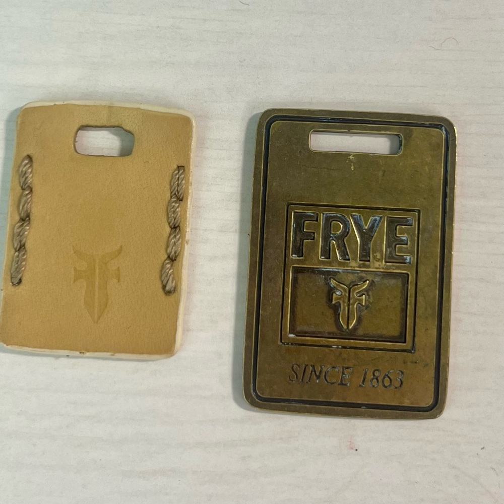 Frye Leather and Metal Keychain Set